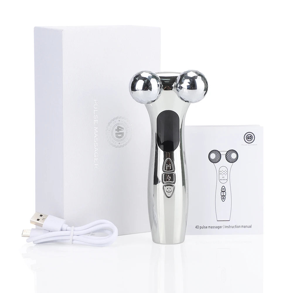 EMS Facial Roller Massager Microcurrents Face Lifting Machine V-Face Rollermassager Skin Rejuvenation Anti-Wrinkle Beauty Device