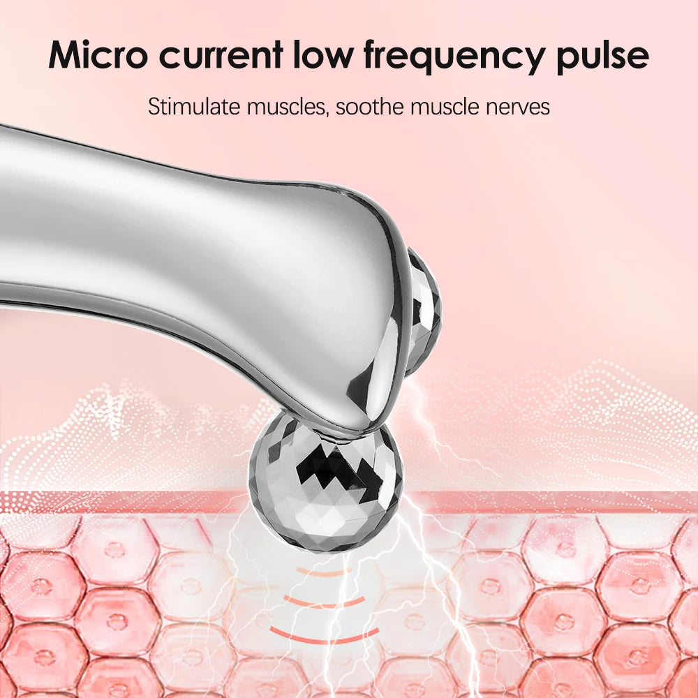 EMS Facial Roller Massager Microcurrents Face Lifting Machine V-Face Rollermassager Skin Rejuvenation Anti-Wrinkle Beauty Device