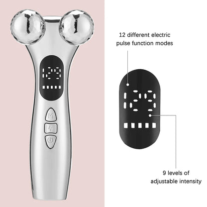 EMS Facial Roller Massager Microcurrents Face Lifting Machine V-Face Rollermassager Skin Rejuvenation Anti-Wrinkle Beauty Device